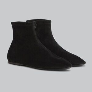 Co Round Toe Sock Bootie in Suede